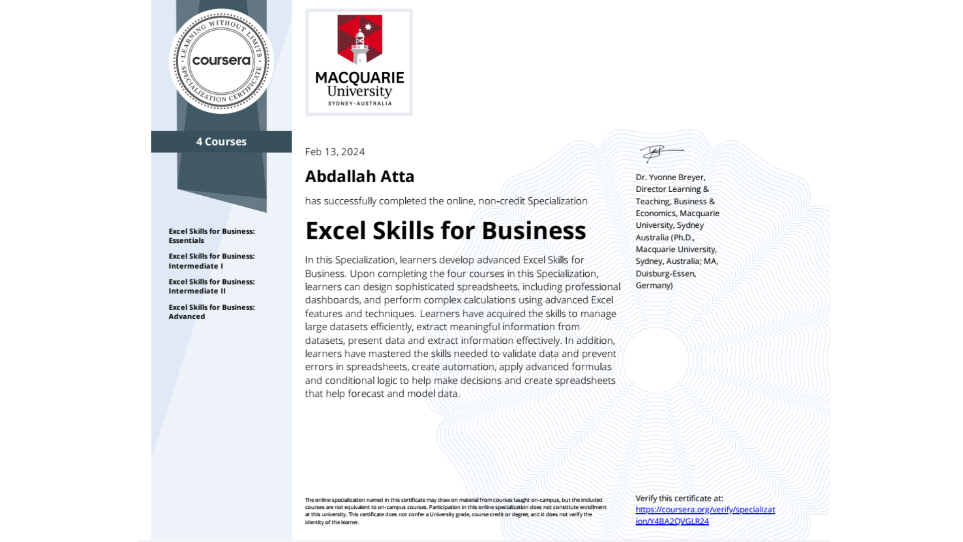 Excel Skills for Business