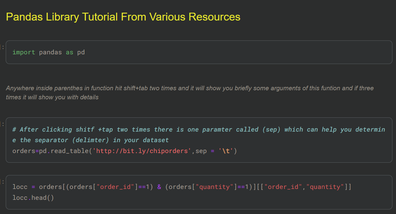 Pandas Tutorial - Python